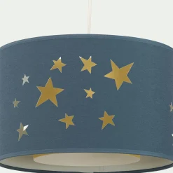 Abat-jour avec découpe motif constellation d35cm - bleu figuerolles