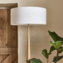 Abat-jour cylindrique en coton D60cm - blanc capelan