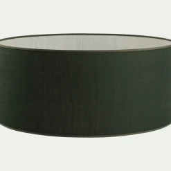 Abat-jour cylindrique en coton D60cm - vert cèdre