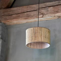 Abat-jour cylindrique en fibres de bananier D32cm - naturel