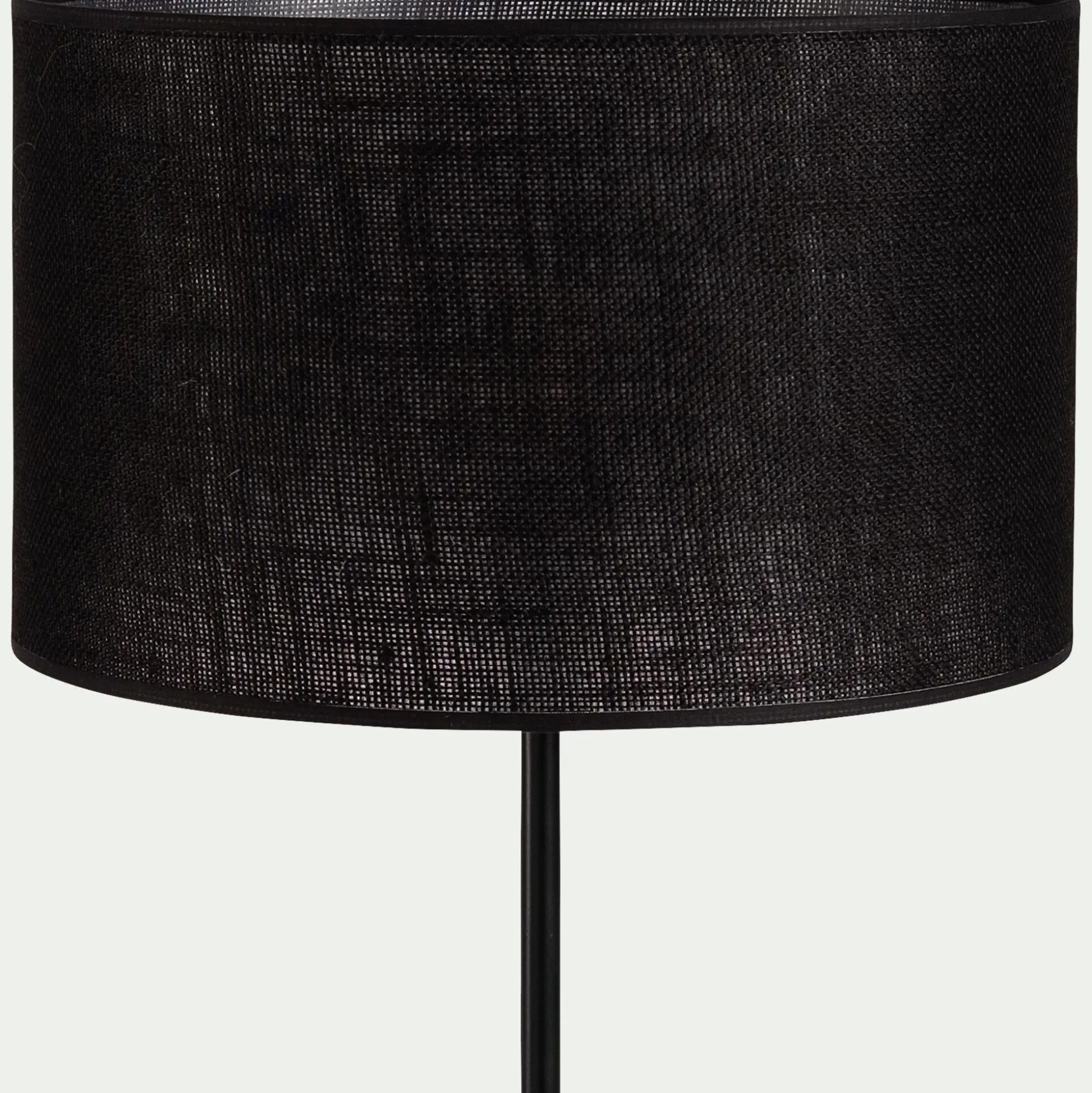 Abat-jour cylindrique en jute D32cm - noir