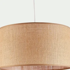 Abat-jour cylindrique en jute D35cm - naturel