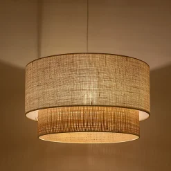 Abat-jour cylindrique en jute D50cm - naturel