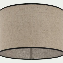 Abat-jour cylindrique en lin D32cm - naturel