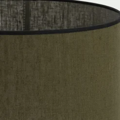 Abat-jour cylindrique en lin D32cm - vert