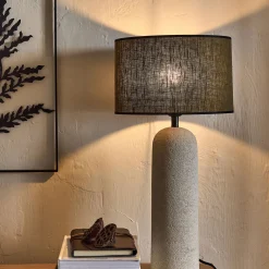 Abat-jour cylindrique en lin D32cm - vert