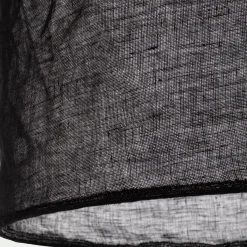 Abat-jour cylindrique en lin D35cm - noir