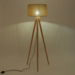 Abat-jour cylindrique en papier tressé D50cm - naturel