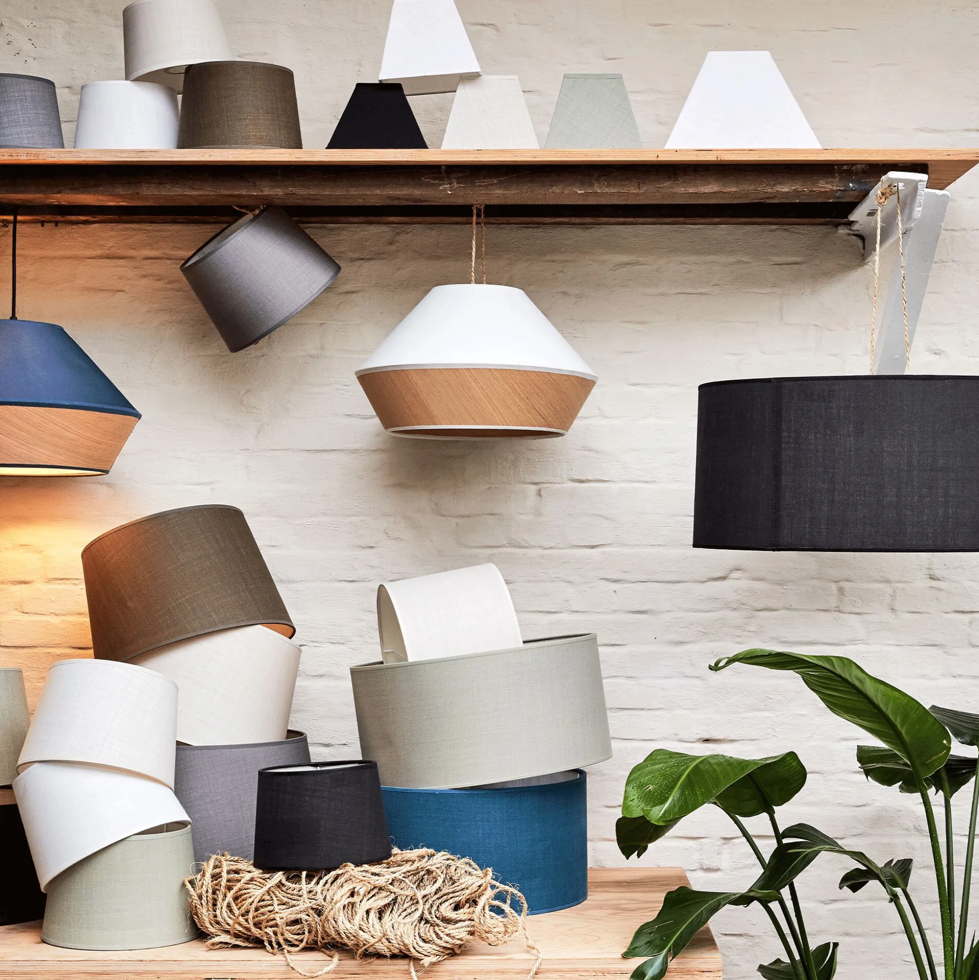 Abat-jour en coton l25cm - blanc capelan