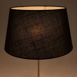 Abat-jour tambour en coton - D45cm noir