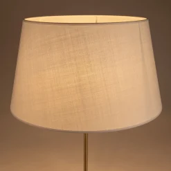 Abat-jour tambour en coton D45cm - blanc capelan