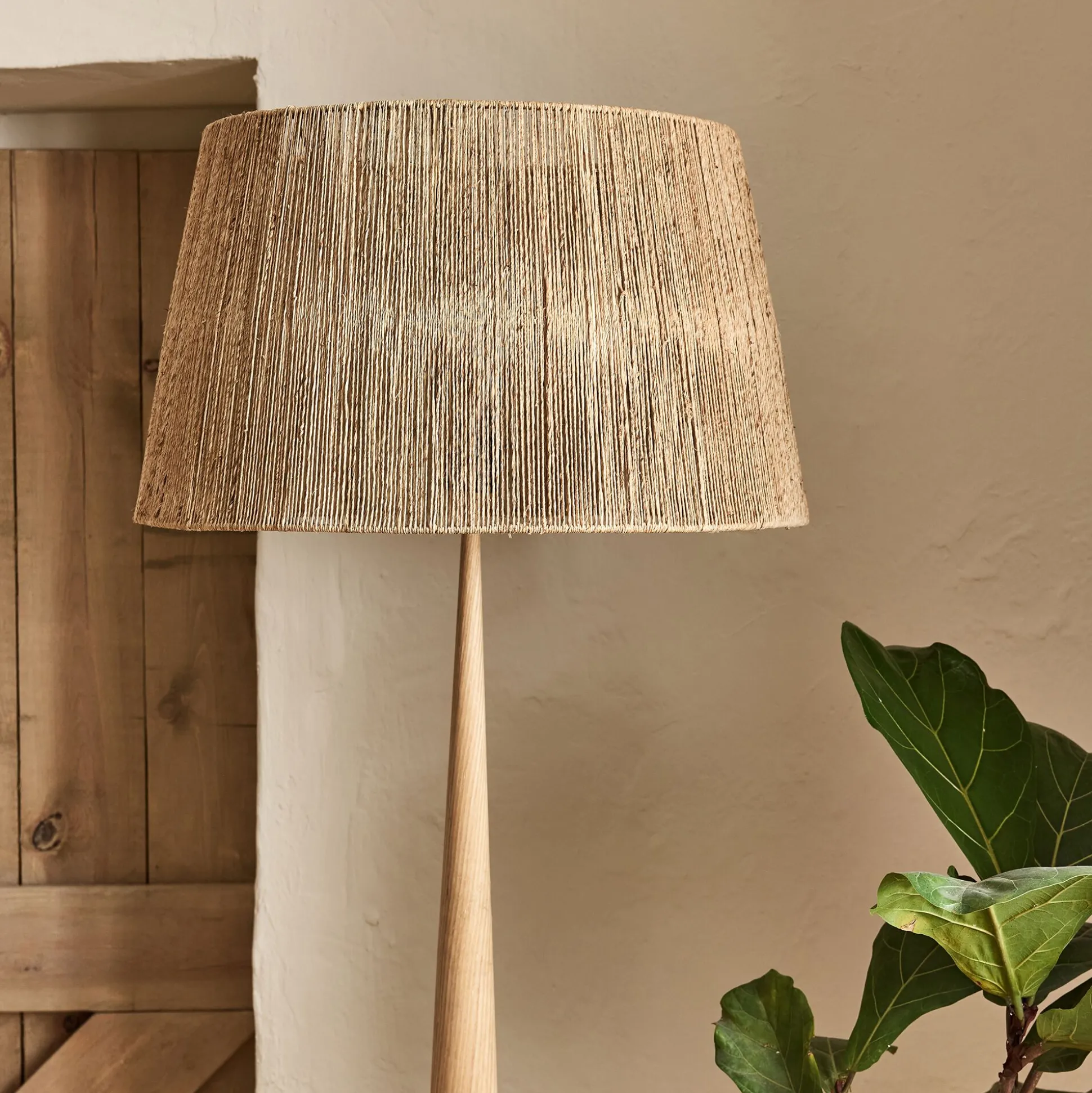 Abat-jour tambour en jute D60cm - naturel