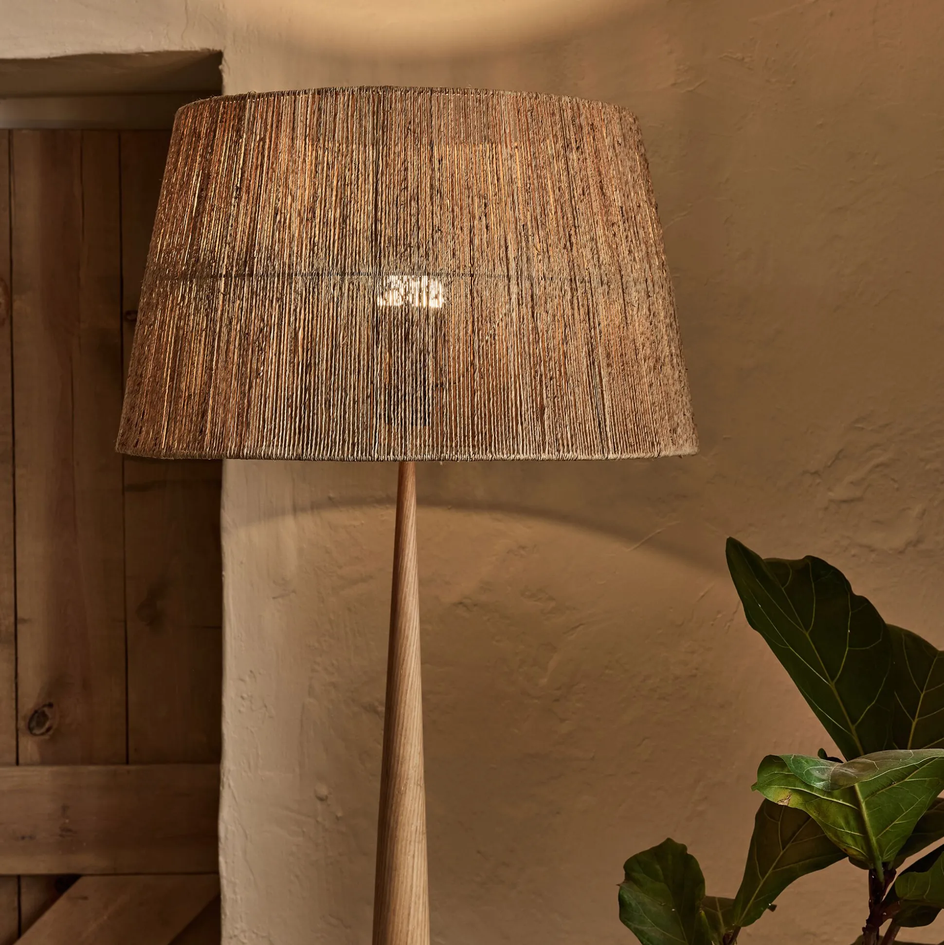 Abat-jour tambour en jute D60cm - naturel