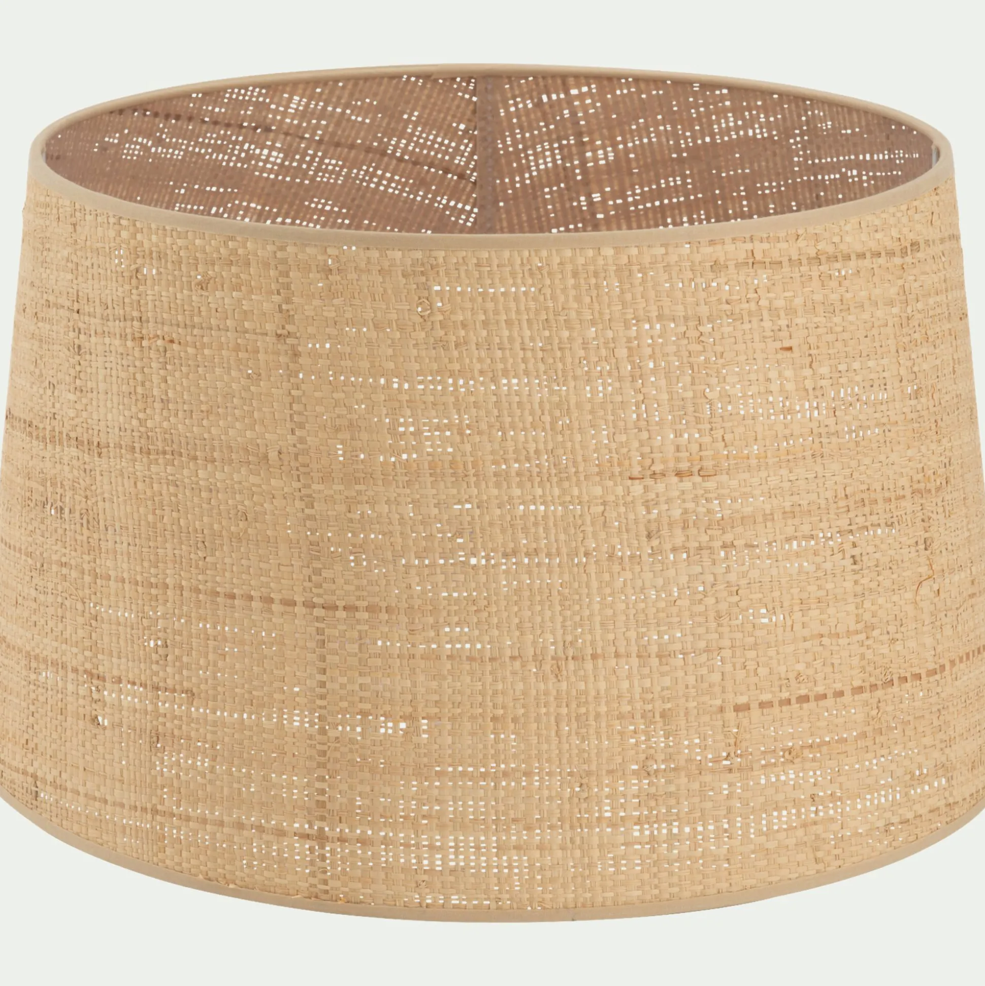 Abat-jour tambour en raphia D45cm - naturel