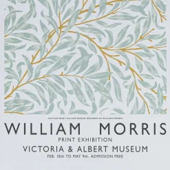 Affiche feuilles 30x40cm - bleu ciel