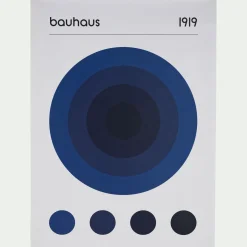 Affiche œil grec 50x70cm - bleu santorin