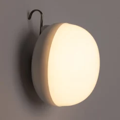 Ampoule d'extérieur rechargeable H12xD11cm - blanc