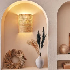 Applique non électrifiée en rabane D20cm - naturel