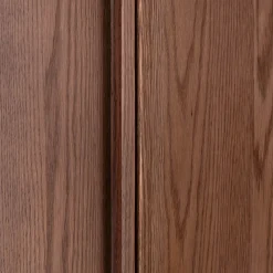 Armoire 2 portes battantes en chêne massif H192cm - bois foncé