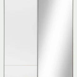 Armoire dressing avec 2 portes coulissantes en bois effet chêne H235cm - blanc