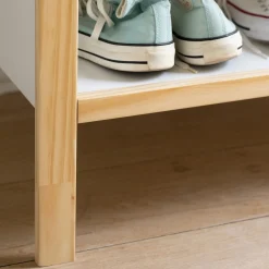 Armoire forme de maison en bois H185cm - blanc