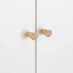 Armoire forme de maison en bois H185cm - blanc