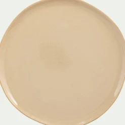 Assiette à dessert à bord haut en grès D21cm - blanc ventoux