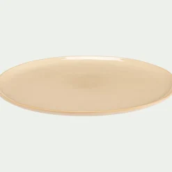 Assiette à dessert à bord haut en grès D21cm - blanc ventoux