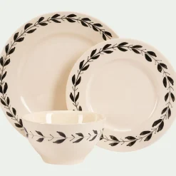 Assiette à dessert en faïence D22cm - blanc