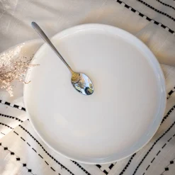 Assiette à dessert en faïence D22,3cm - blanc ventoux