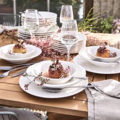 Assiette à dessert en faïence D20cm - blanc