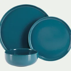 Assiette à dessert en faïence D22,3cm - bleu figuerolles
