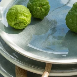 Assiette à dessert en grès D20,5cm - bleu autan