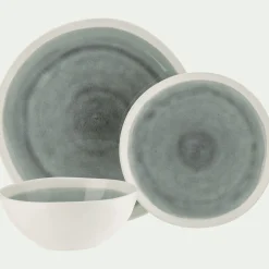 Assiette à dessert en grès D20,5cm - bleu autan