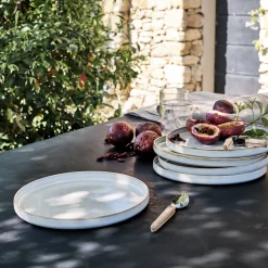 Assiette à dessert en grès D22,5cm - beige alpilles