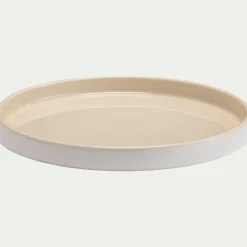 Assiette à dessert en grès D21,5cm - blanc