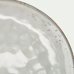 Assiette à dessert en grès D20cm - vert