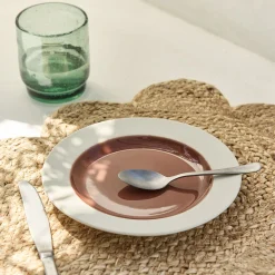Assiette à dessert en grès D20cm - terracotta