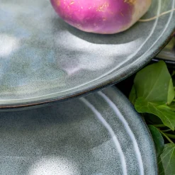 Assiette à dessert en grès D20cm - bleu calaluna