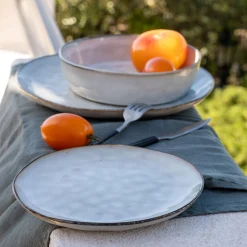 Assiette à dessert en grès D20,5cm - beige roucas