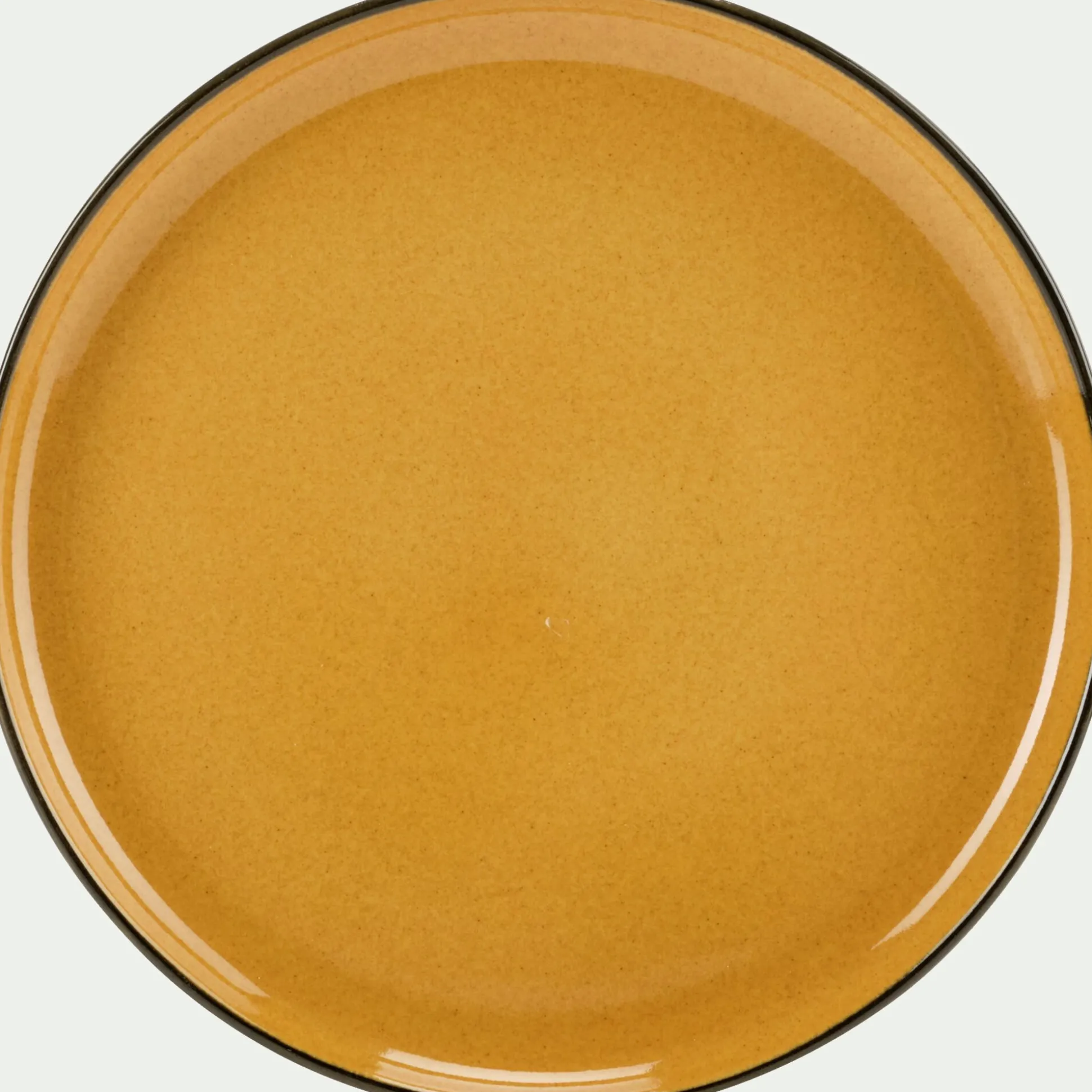 Assiette à dessert en grès D22,2cm - jaune