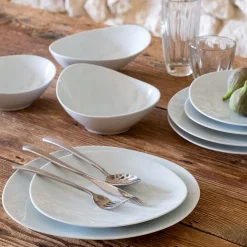 Assiette à dessert en porcelaine D24cm - blanc