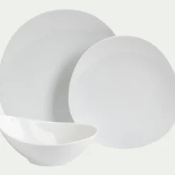 Assiette à dessert en porcelaine D24cm - blanc