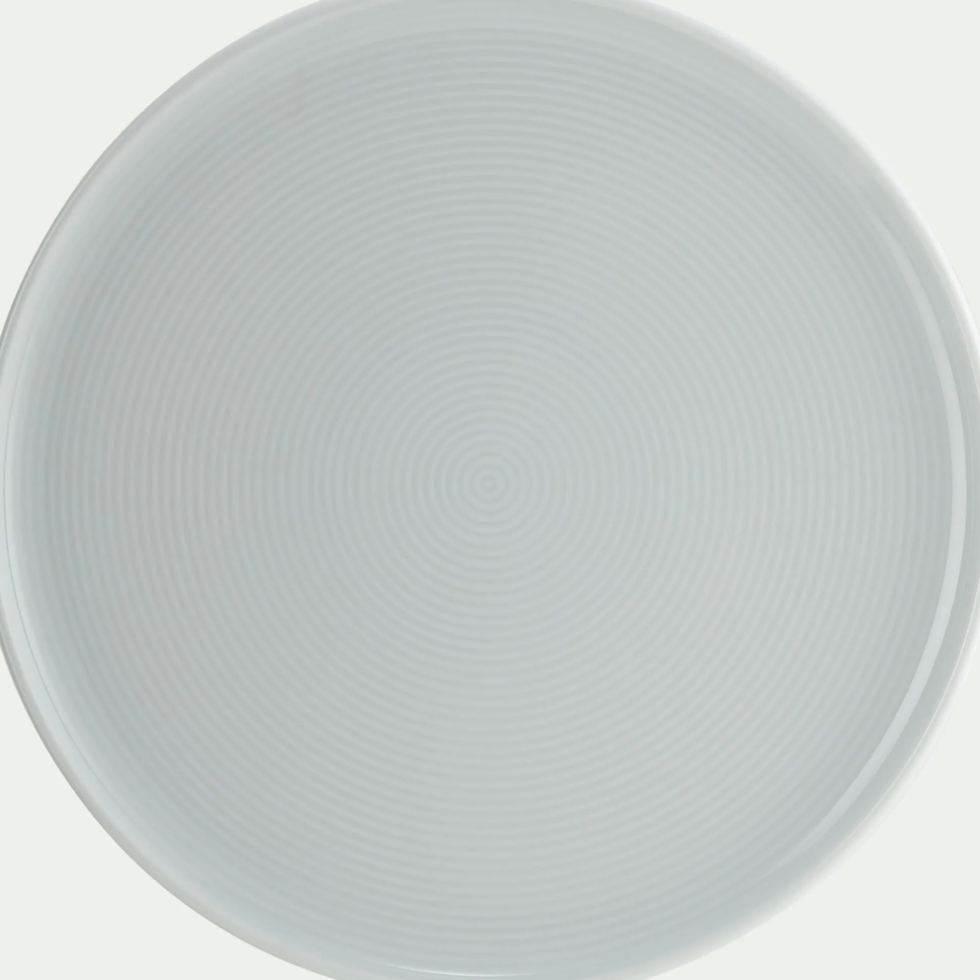 Assiette à dessert spirale en porcelaine D20cm - blanc