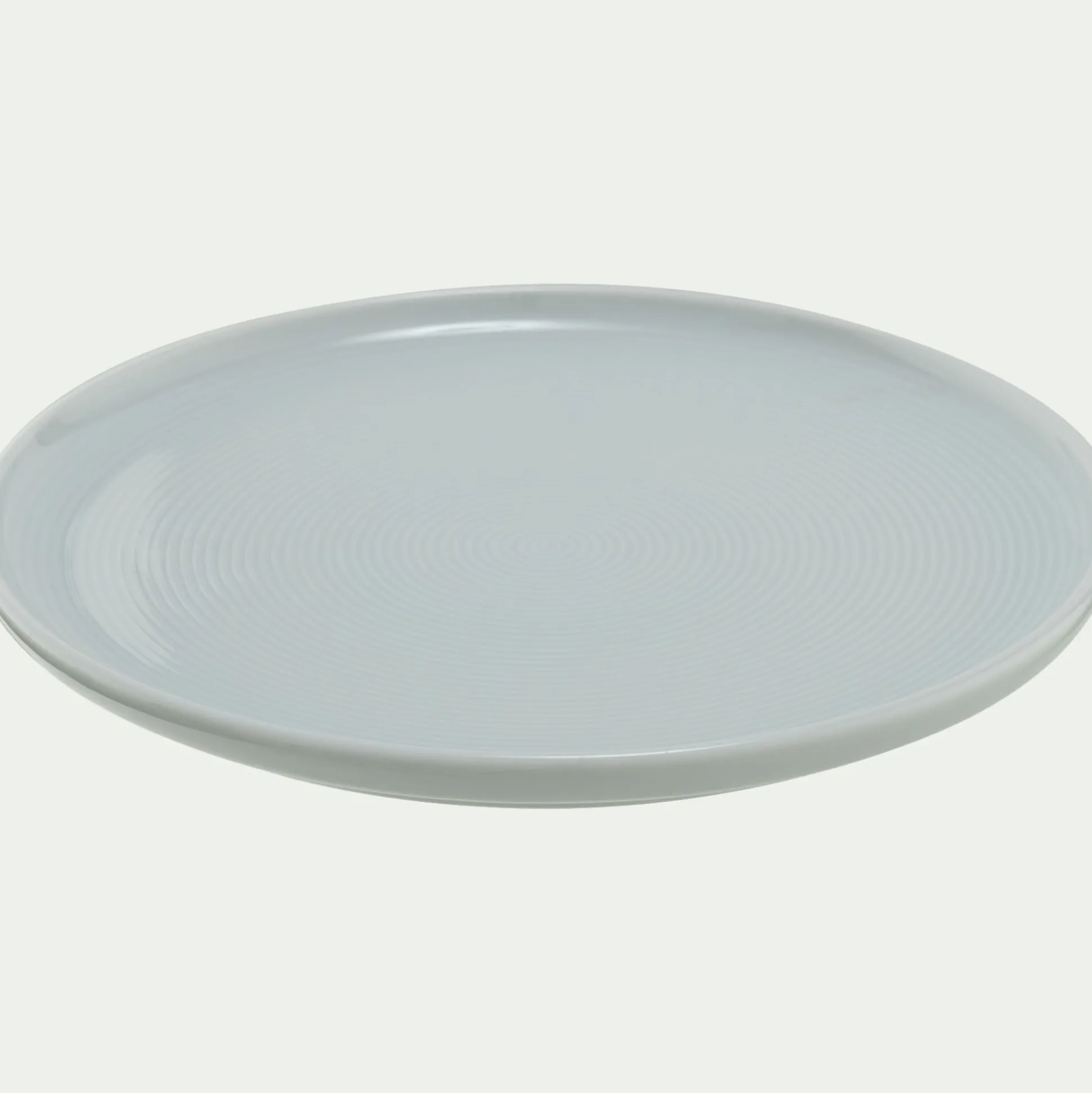 Assiette à dessert spirale en porcelaine D20cm - blanc