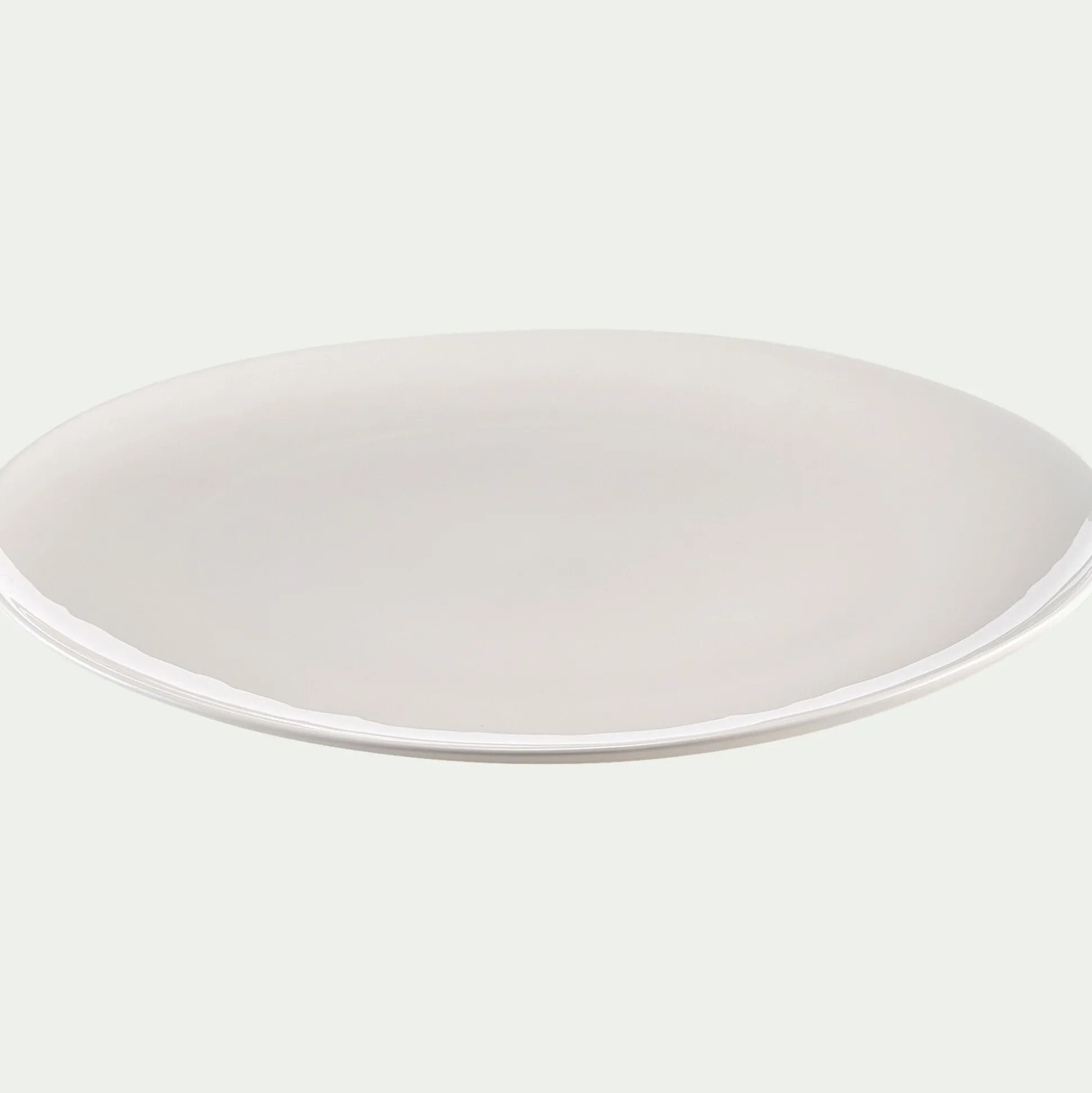 Assiette à pizza en porcelaine légère D30cm - blanc