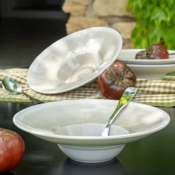 Assiette à risotto en grès D27cm - beige alpilles