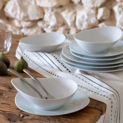 Assiette calotte en porcelaine D19cm - blanc