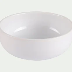 Assiette creuse en faïence D15cm - blanc ventoux