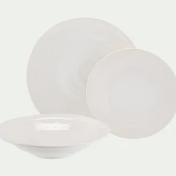 Assiette creuse en faïence D23,5cm - blanc